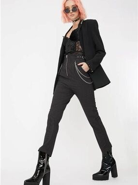 Disturbia | Wolf Chain Pinstripe Pants